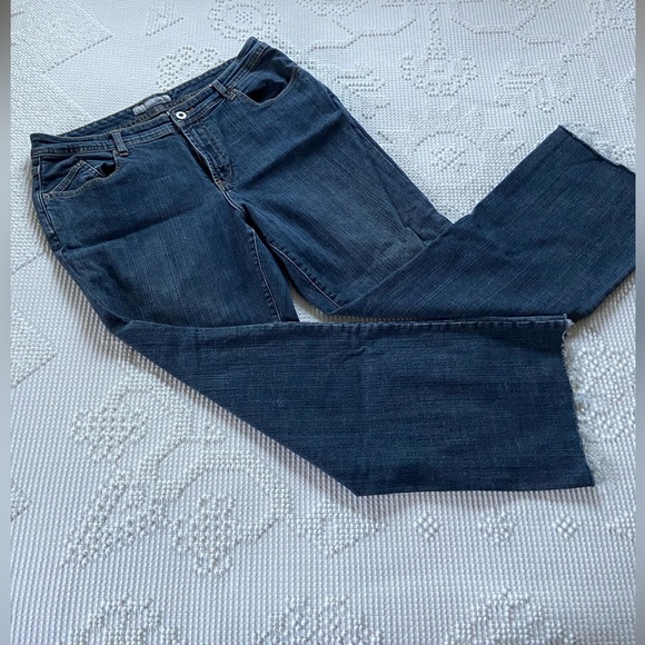 Chico’s Platinum Denim Pants Sz 2 Regular - Picture 1 of 6
